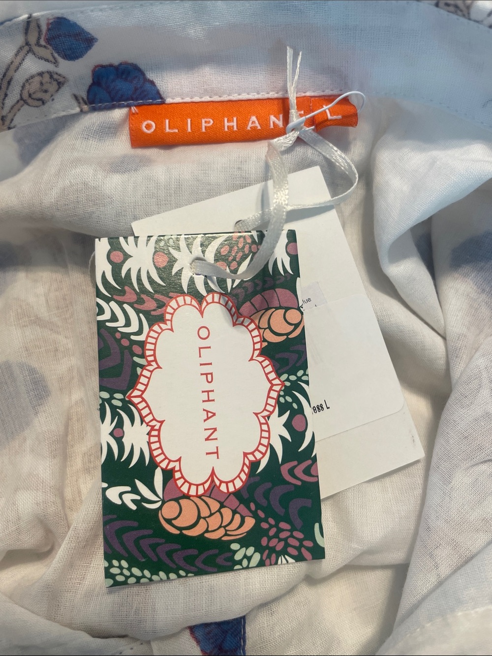 New Tuckernuck Oliphant Laguana Blue Long Sleeve Mini Shirt Dress size Large - Picture 13 of 15